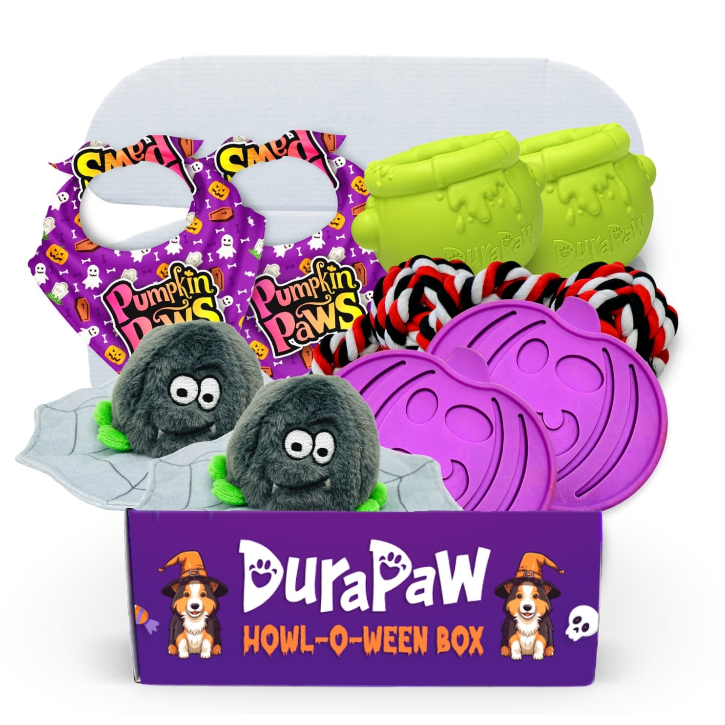 DuraPaw Halloween 10 Pack Wholesale Value Dog Toy Bundle Kit