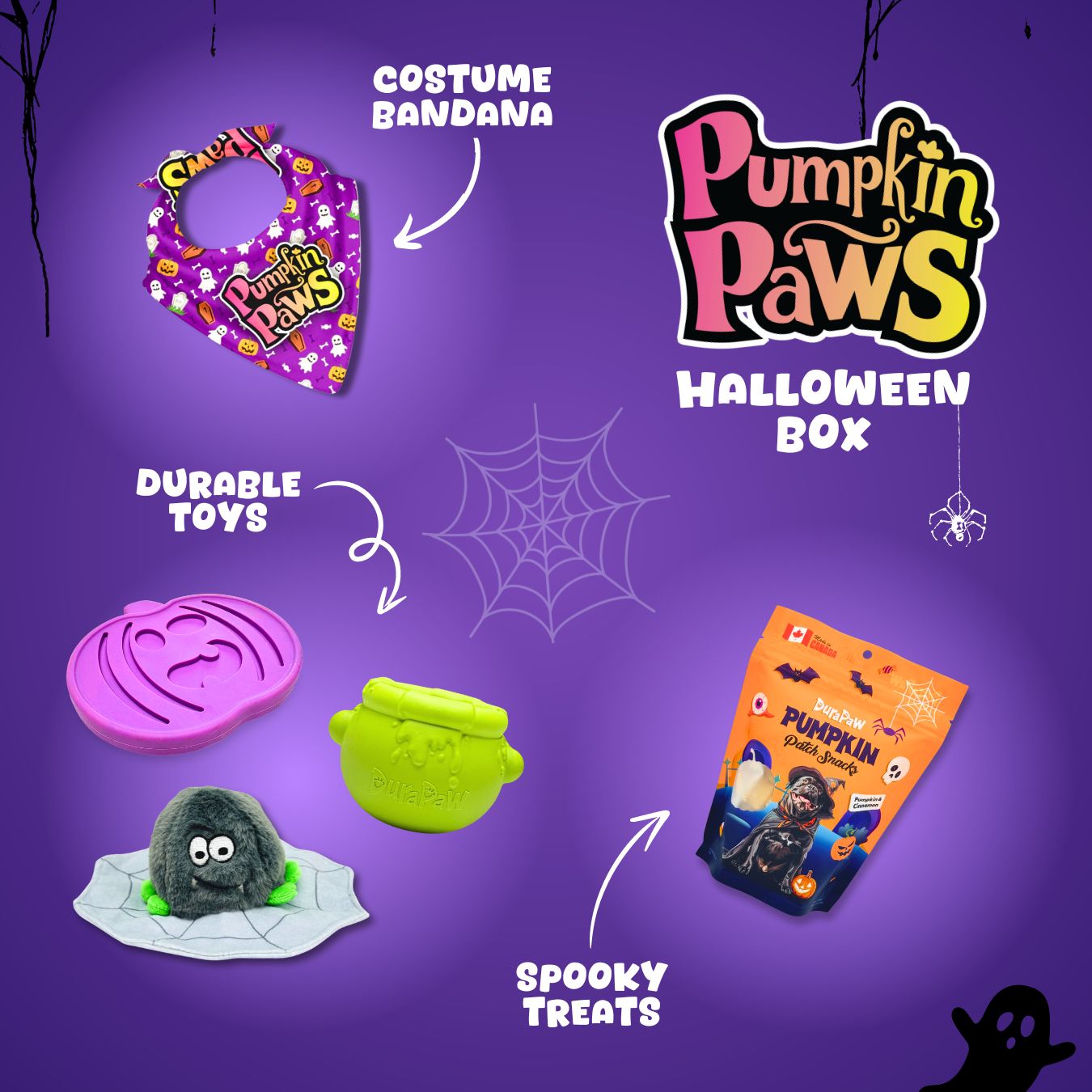DuraPaw Halloween Dog Toy Accessory Costume Box