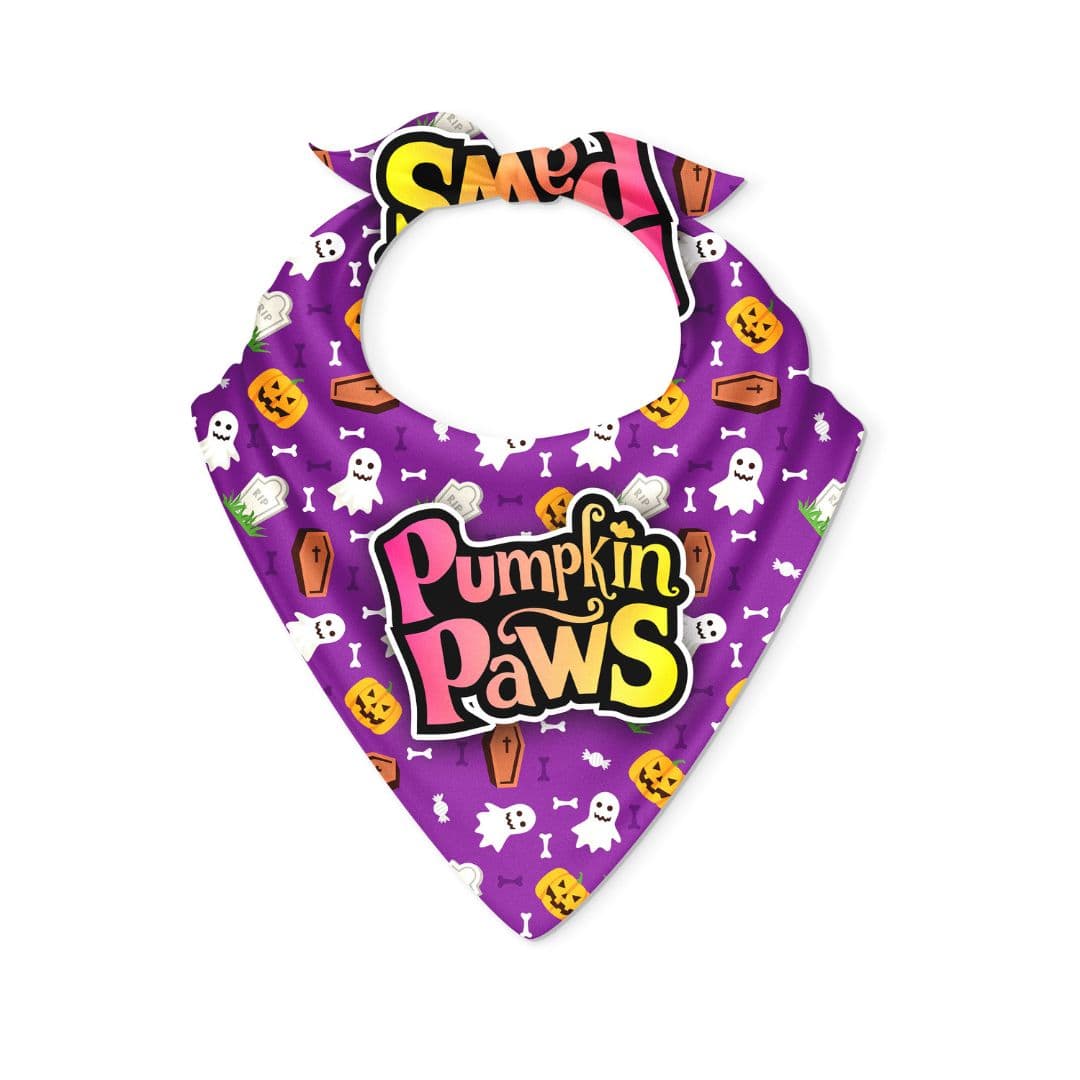 Halloween Pumpkin Paws Dog Bandana