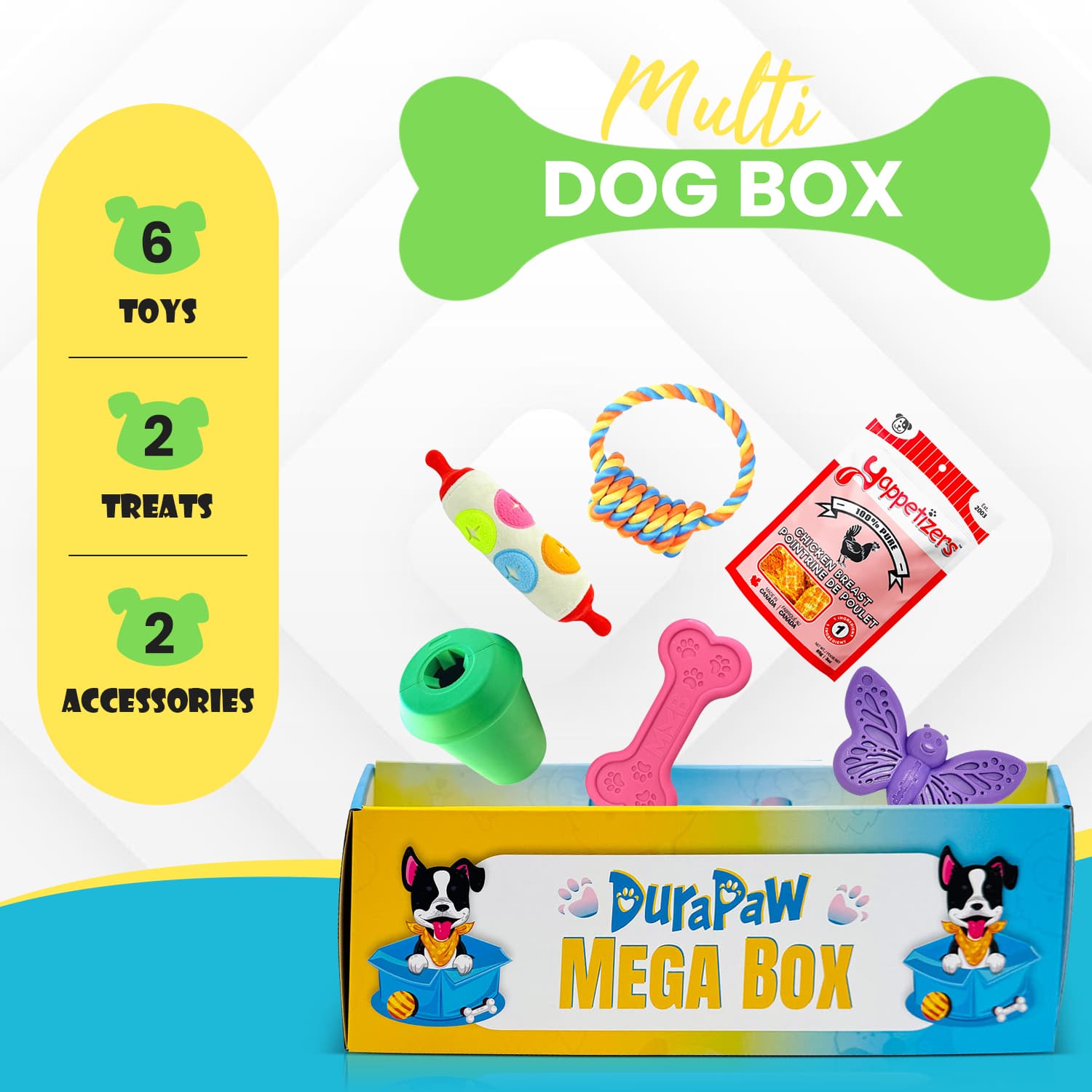 DuraPaw Multi Dog Subscription Box Inside