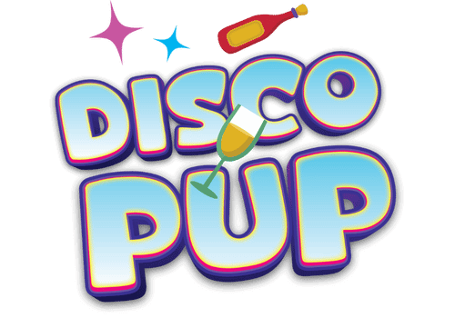 New Years Disco Pup Dog Subscription Box Theme Logo DuraPaw